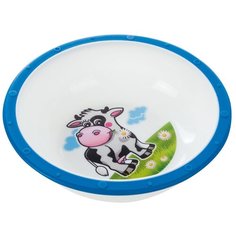Миска детская Canpol babies пластиковая, Little cow, 4+ месяцев, цвет синий, рисунок коровка (250930188)