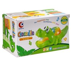 Музыкальная игрушка Гратвест свет и движение, Крокодил, коробка, 18*10*8 см (Б93899)