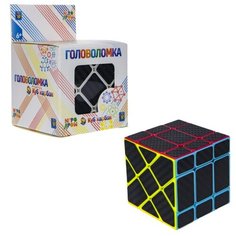 Головоломка 1Toy "Куб карбон", прямоугольники, 5,5*5,5 см (Т20236)