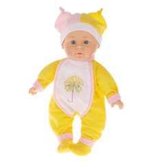 Кукла-пупс Наша Игрушка 30 см костюм желтый, озвученный, пакет (UT-W12224)