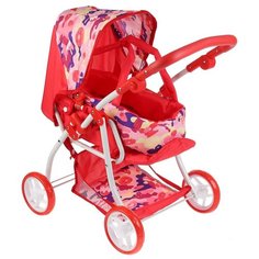 Коляска для кукол Карапуз металл, 4 колеса 12,5 см, корзина, переноска, 59*35,5*62 см (66HC-20-C7)