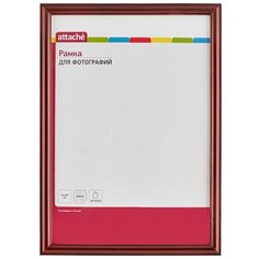 Рамка Attache А4, 21*30 см, деревянный фигурный багет, 14 мм, цвет коньяк