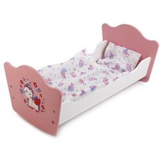 Кроватка для кукол Карапуз "Милый пони", деревянная, 52 см (RB-P-S)