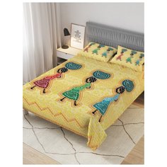 Покрывало стеганое жаккардовое с 2-мя наволочками "Красочные женщины", Евро (220x235 см) Ambesonne