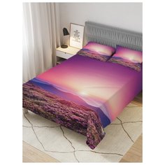 Покрывало стеганое жаккардовое с 2-мя наволочками "Цветочный край", Евро (220x235 см) Ambesonne