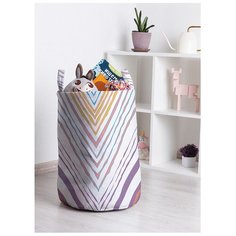 Корзина для игрушек "Плывущие зигзаги" 35x50 см, toba-5509 Joy Arty