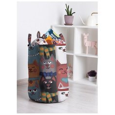 Корзина для игрушек "Колоритные котики" 35x50 см, toba-10079R-M Joy Arty