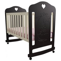 Кроватка Forest kids Принцесса (качалка), на полозьях венге/слоновая кость