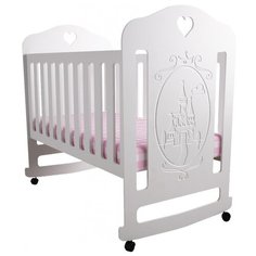 Кроватка Forest kids Принцесса (качалка), на полозьях белый