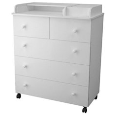 Пеленальный комод Forest kids Basic Soft (5 ящиков) белый