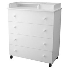 Пеленальный комод Forest kids Basic Soft (4 ящика) белый