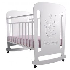 Кроватка Forest kids Sweet Dreams (качалка), на полозьях белый