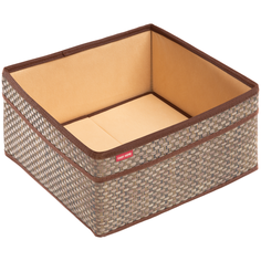CASY HOME Корзина BA-062, 30×30×14 см бежевый/коричневый