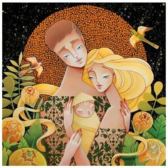 Деревянные пазлы DAVICI «Золотое солнце», 28x28 см