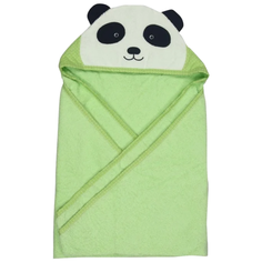 Forest kids Полотенце Панда банное 100х100 см зелeный