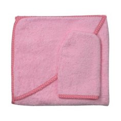 Forest kids Полотенце с рукавичкой банное 100х100 см розовый