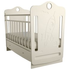 Кроватка Forest kids Space (классическая), поперечный маятник слоновая кость