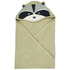 Forest kids Полотенце Енотик банное 100х100 см бежевый