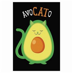 Блокнот с гелевой обложкой МАЛЫЙ ФОРМАТ (110х145 мм) А6, 56 л., скоба, клетка, CENTRUM, "Avocato", 84238