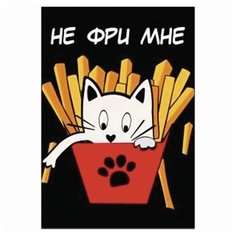 Блокнот с гелевой обложкой МАЛЫЙ ФОРМАТ (110х145 мм) А6, 56 л., скоба, CENTRUM, "Не фри мне", 84273