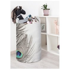 Корзина для игрушек "Три пера павлина" 40x60 см, toba-3785-L Joy Arty