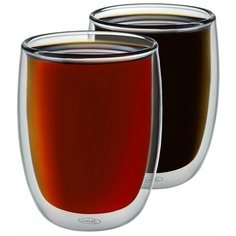 Набор стаканов CnGlass стеклянные с двойными стенками для кофе чая холодных и горячих напитков 2 шт. по 250 мл B21-2