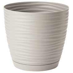 Кашпо Sahara petit с прикрепленным поддоном D19, h15.7 см, 3.35л крем FormPlastic