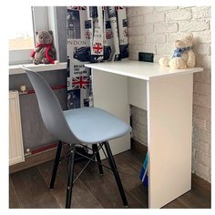 Стол компьютерный письменный рабочий туалетный Letta 680х750х400 Белое тиснение