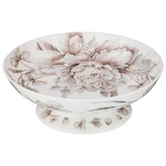 Ваза на ножке белый цветок 21,5х7,5 см Lefard (86-2435)