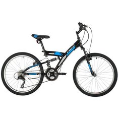 Подростковый горный (MTB) велосипед Foxx Attack 24 (2021) черный 14" (требует финальной сборки)