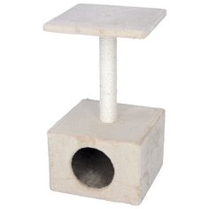 Дом-когтеточка AMETHYST для кошек,30Х30Х55 см, бежевый Lilli Pet