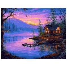 Картина по номерам Paintboy "Рыбацкий домик", 40x50 см