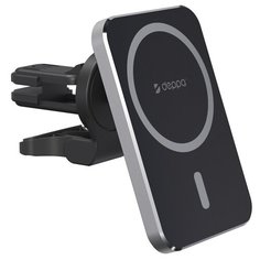 Автомобильное беспроводное Qi зарядное устройство Deppa Mage Safe IQ (D-55185) (5V/ 2.4A, 9V/ 2.0A 15W) Черный