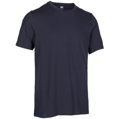 Футболка для фитнеса хлопковая эластичная темно-синяя, размер: 3XL, цвет: Асфальтово-Синий NYAMBA Х Декатлон Decathlon