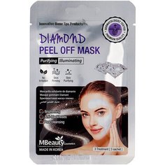 Mbeauty Diamond peel off mask маска-пленка с бриллиантовой пудрой для очищения пор, 7 г, 3 шт.