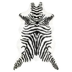 Коврик-шкура LUCKY Зебра, размер: 1.6х1.3 м, черный/белый
