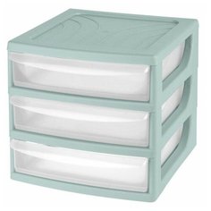 Бокс для бумаги Econova Органайзер А6 175х186х214 мм 4332240 (3 отд.) светло-голубой