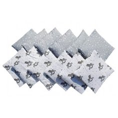 LuBaby Бортик в кроватку Единорог 49671 серый