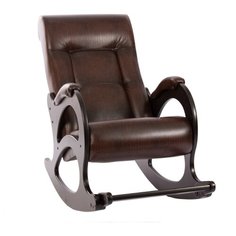 Кресло-качалка Модель 44 без лозы Венге б/л, экокожа Antik crocodile Komfort