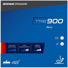 Накладка ракетки для игры в настольный теннис TTRB 900 ALL PONGORI X Декатлон Decathlon