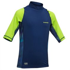 Футболка для серфинга солнцезащитная для мальчиков 500 , размер: 6, цвет: Лайм/Сине-Фиолетовый/Синий OLAIAN Х Декатлон Decathlon