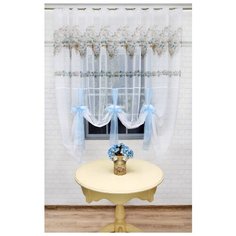 Тюль Византия "Нежность" 5579v1, голубой, 270*185 см