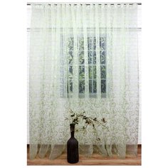 Тюль Византия "Devore Premium" 1567_14z, зеленый, 500*250 см