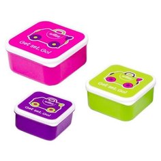 Контейнеры Trunki для еды 3 шт, розовый/фиолетовый/зеленый (0300-GB01)