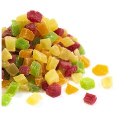 Ананас кубики микс цукаты, Зеленая Улица, 1 кг