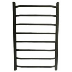 Полотенцесушитель ARIANO Трапеция 80х53 черный матовый, 8 перемычек, американки угловые 1x1 в комплекте