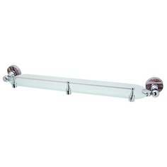 Полка стеклянная с бортиком WasserKRAFT Regen K-6944