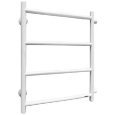 Полотенцесушитель водяной Fincopper FCEB 630х500 белый RAL 9016, 4 перекладины, боковое подключение гайка/штуцер 1/2х3/4 с чашками и эксентриками