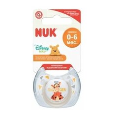 Пустышка NUK Disney Винни/Тигр силикон 0+, с контейнером