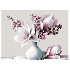 Картина по номерам "Букет с магнолией" (24 краски) Molly